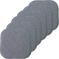 Chair Cushion Memory Foam Pads 16in Square - Non Skid 6 Pack