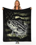Fishing Gifts for Boy Men Blanket Throw - Super Soft Plush Fleece