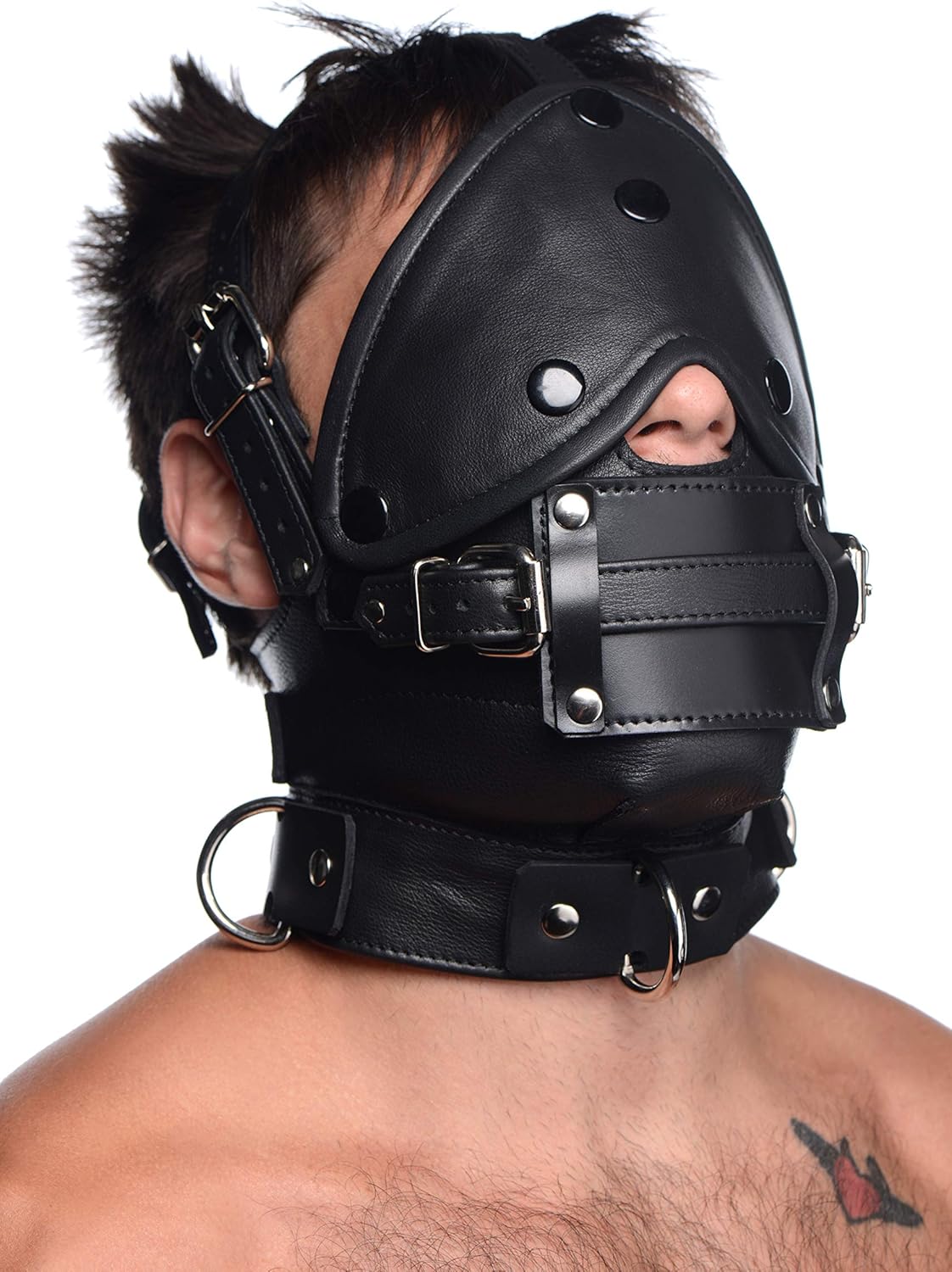 Leather Head Harness with Removable Gag for Ultimate Comfort