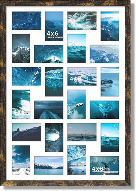 22x32 Collage Picture Frame for 4x6 Photos - Wall Decor