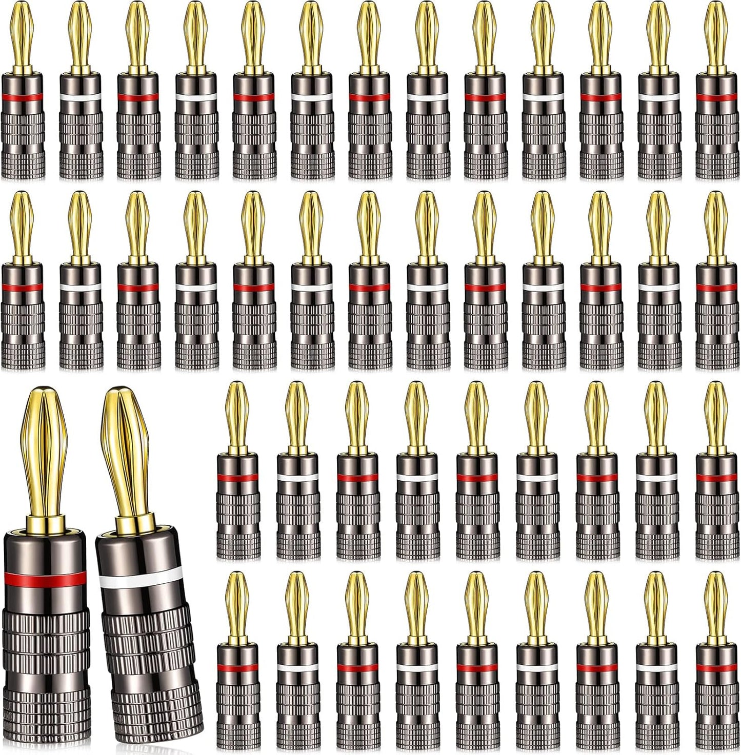 Konohan 20 Pairs Banana Plugs for Speaker Wire Connections