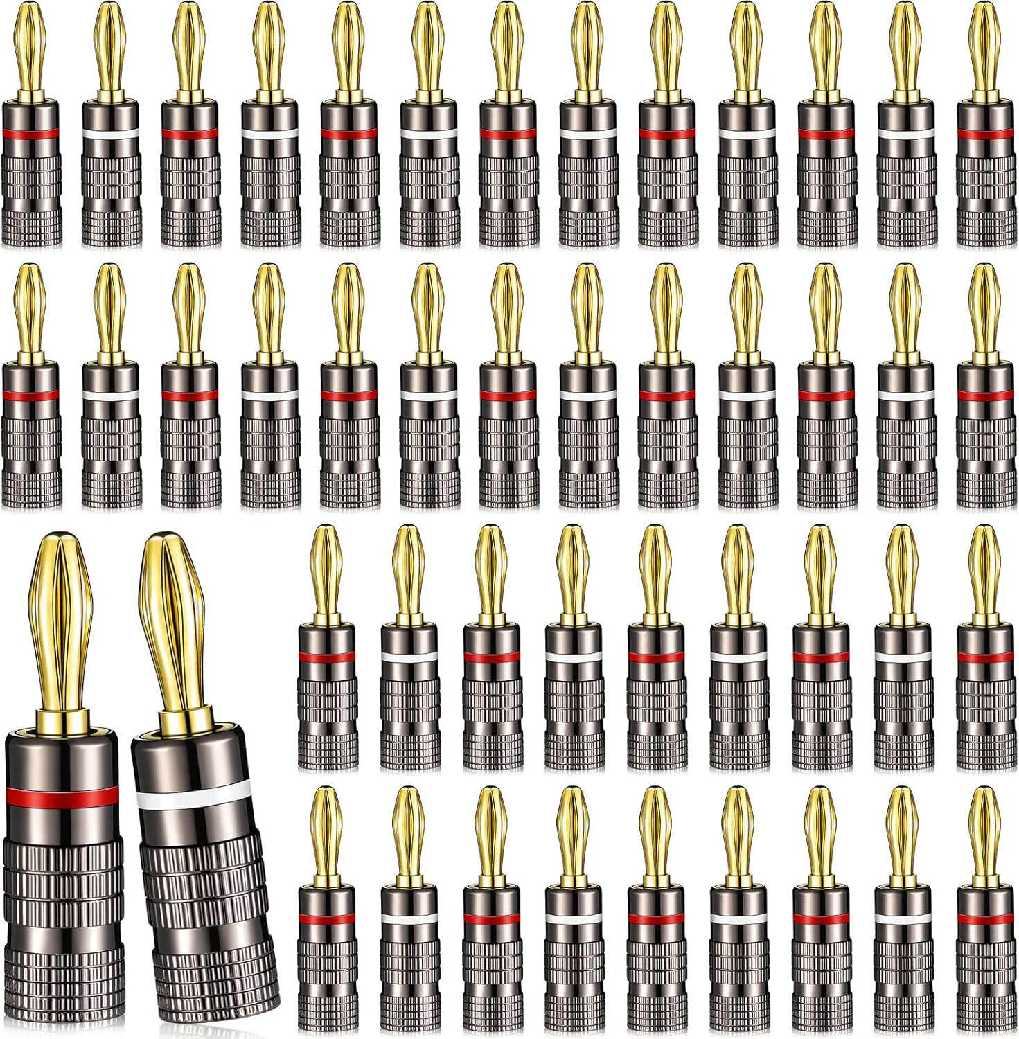 Konohan 20 Pairs Banana Plugs for Speaker Wire Connections