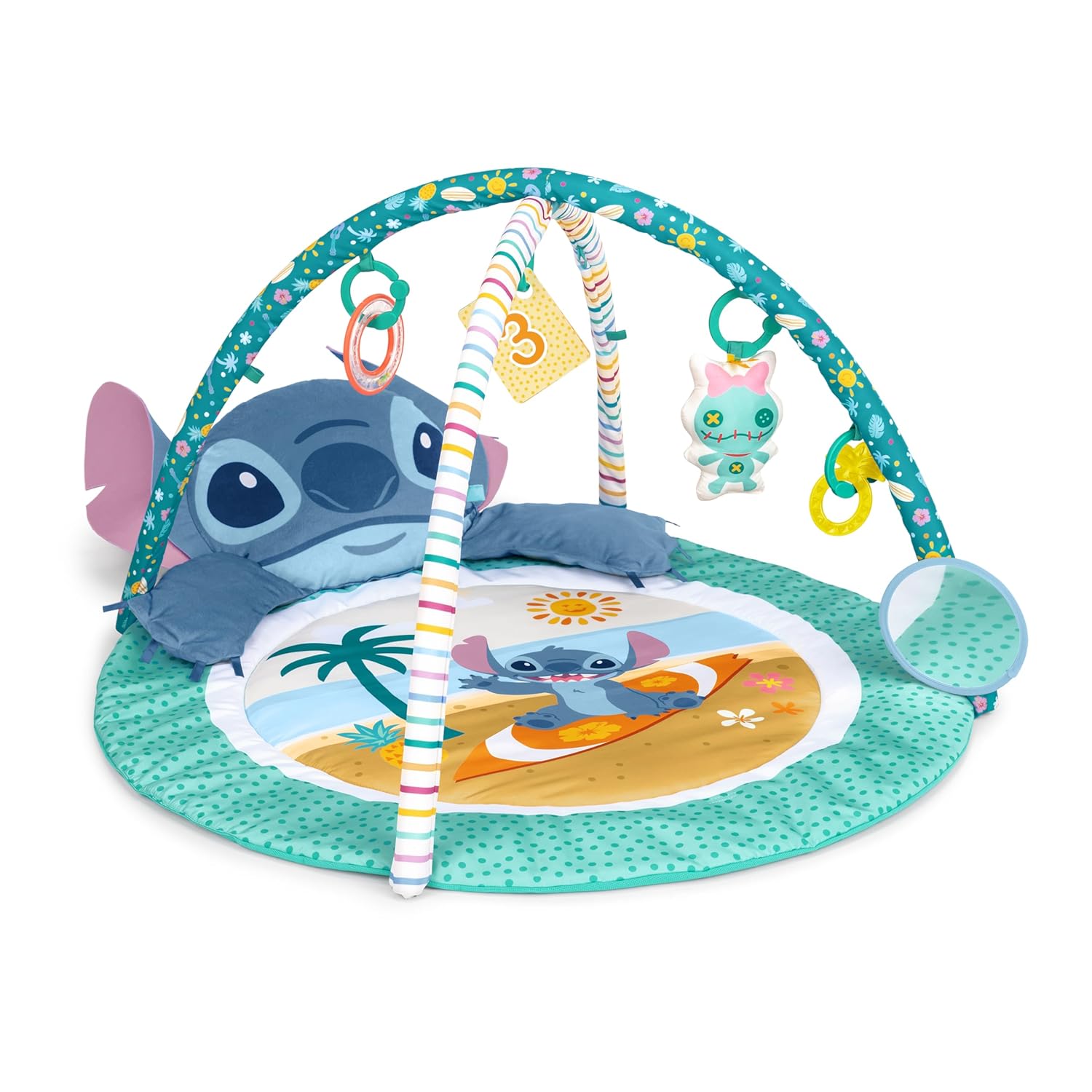 Bright Starts Disney Baby Stitch Party Play Gym & Mat