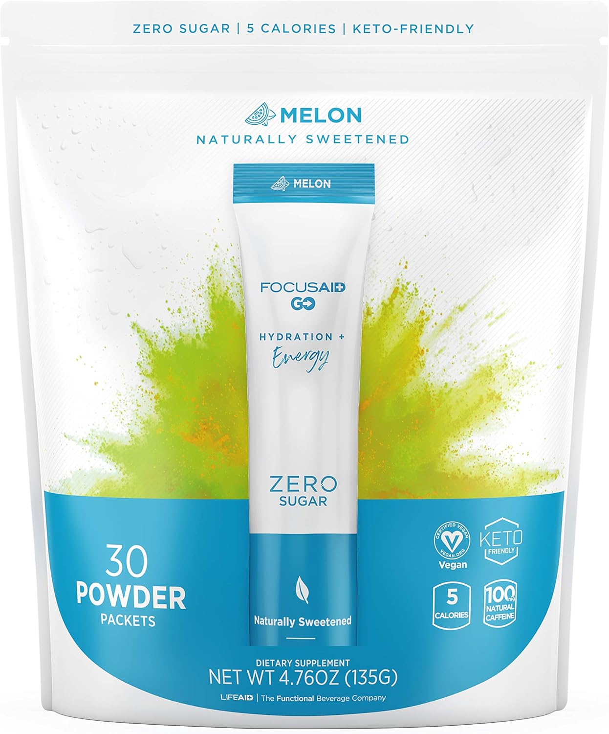 FOCUSAID GO Nootropics Energy Blend for Clean Hydration