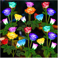TONULAX Solar Garden Lights - 7 Color Changing Rose Lights