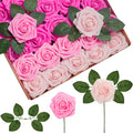 Artificial Foam Roses 100 Pcs Shades of Pink - Bulk DIY Bouquet Set