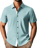 PJ PAUL JONES Mens Short Sleeve Button Down Shirt - Lightweight