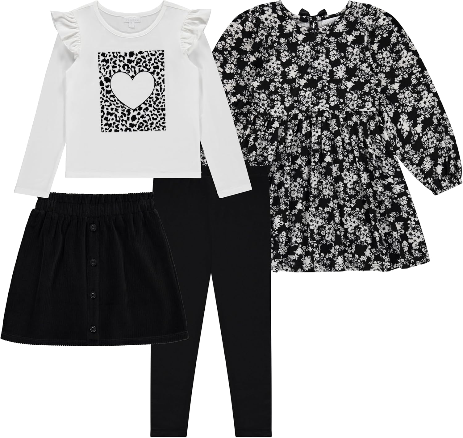 BTween Girls 4 Pack Fall Outfit Set for Stylish Young Girls