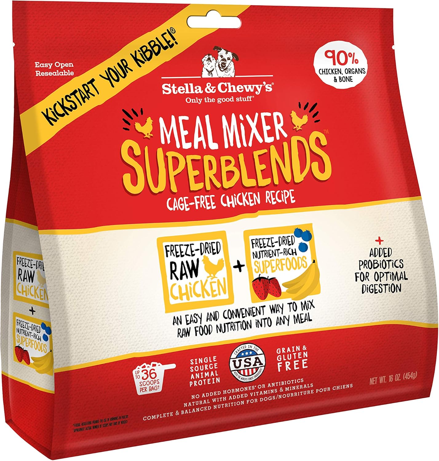 Stella & Chewy's Freeze Dried Raw Chicken Meal Mixers for Dogs