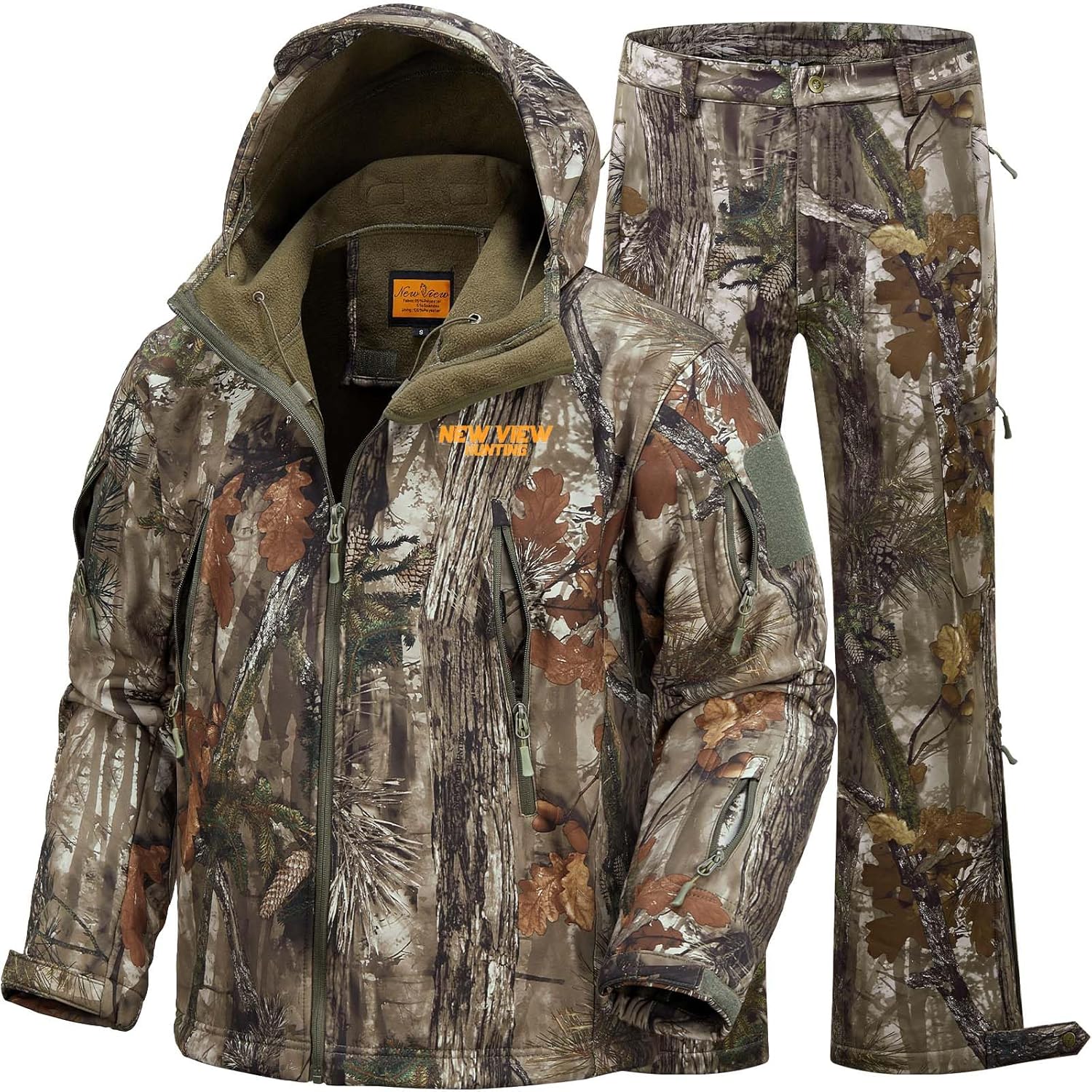 Camo Hunting Clothes for Men: Quiet Warm Jacket and Pants