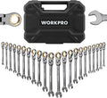WORKPRO 22-Piece Flex-Head Ratcheting Wrench Set - Versatile Ratchet
