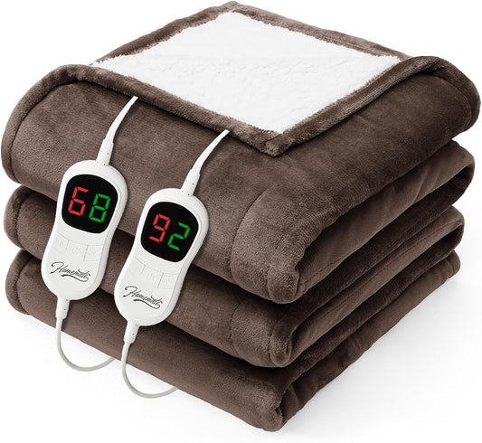 Homemate Electric Heated Blanket King - Ultra Soft Flannel Comfort