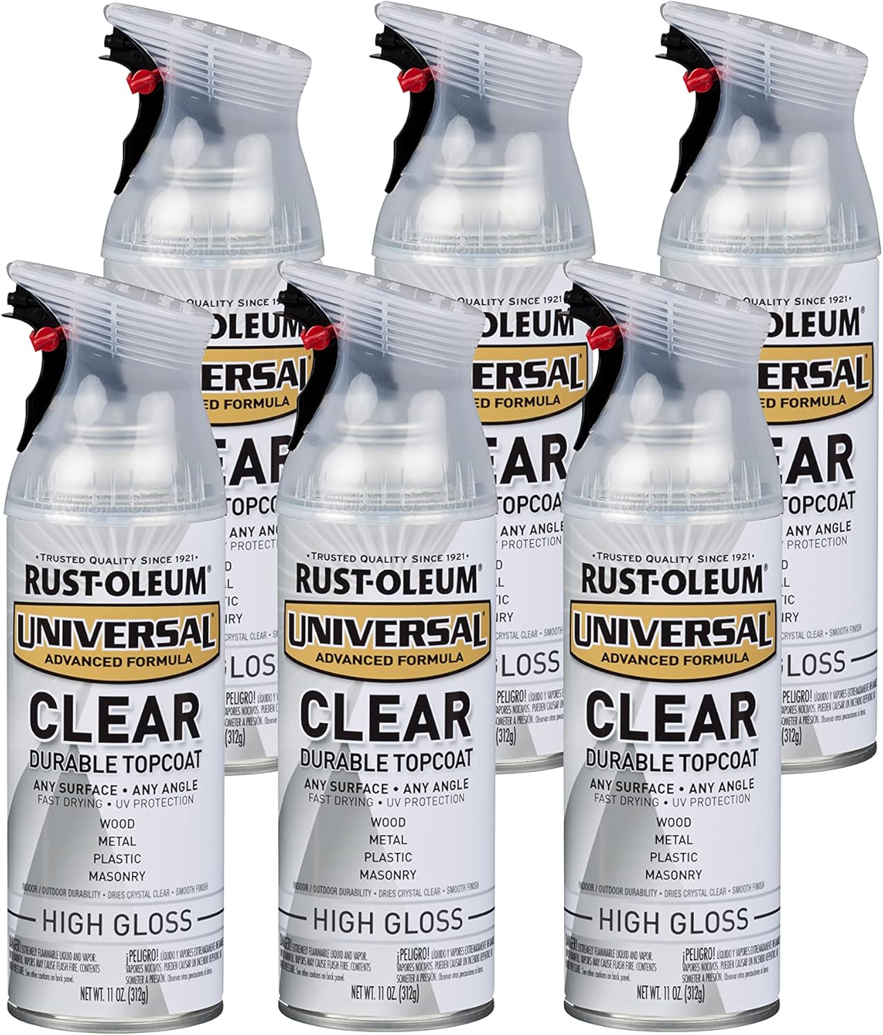 Rust-Oleum Universal All Surface Clear Topcoat Spray, 11 oz Pack