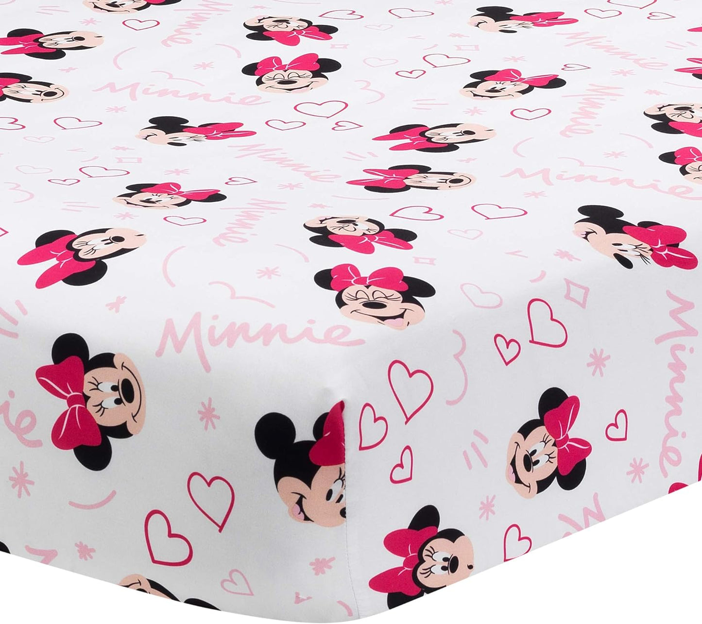 Minnie Mouse Love Fitted Crib Sheet