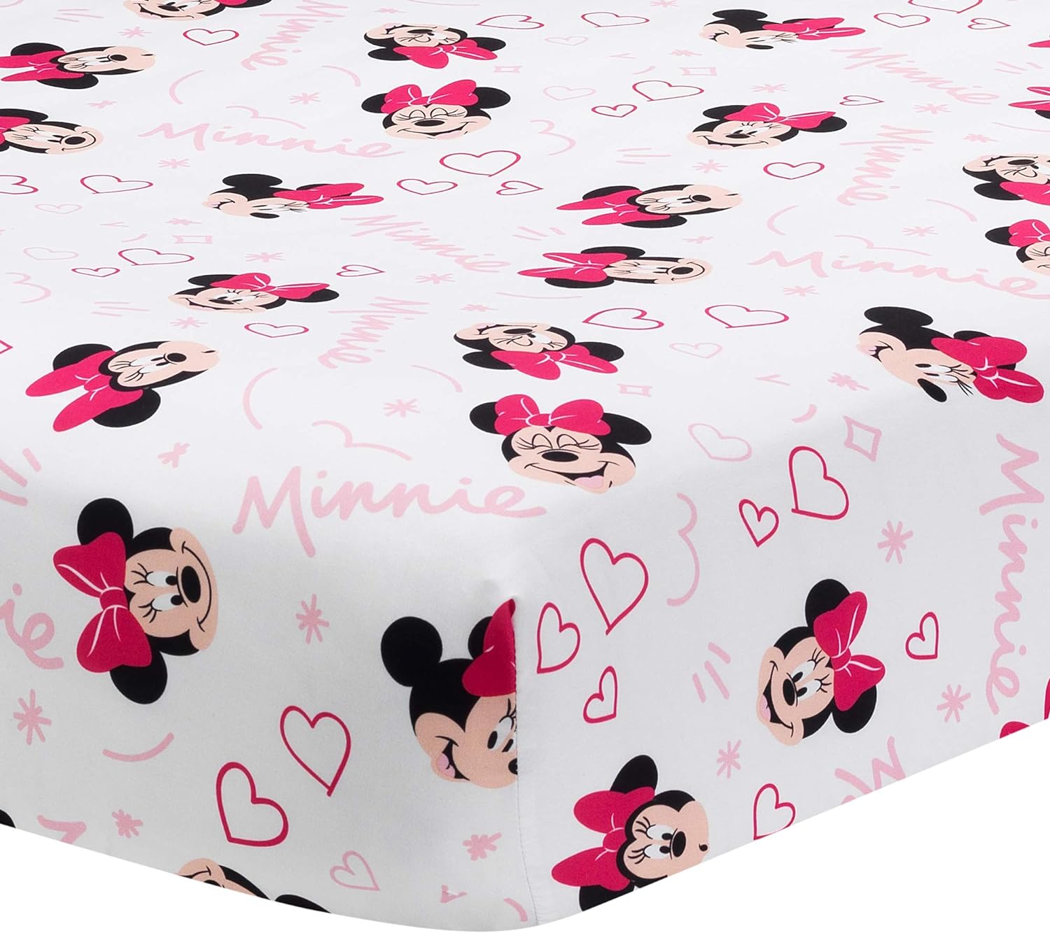 Minnie Mouse Love Fitted Crib Sheet