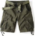 Camo Cargo Shorts for Men 100% Cotton - Relaxed Multi-Pocket Fit