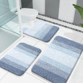 OLANLY Bathroom Rugs Sets 3 Piece - Plush Absorbent Bath Mat Set