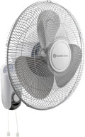 Comfort Zone 16 in Oscillating Wall Mount Fan - Quiet, Adjustable