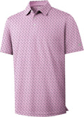 ZITY Mens Golf Shirts Short Sleeve Print Patterns Performance Polo 3XL