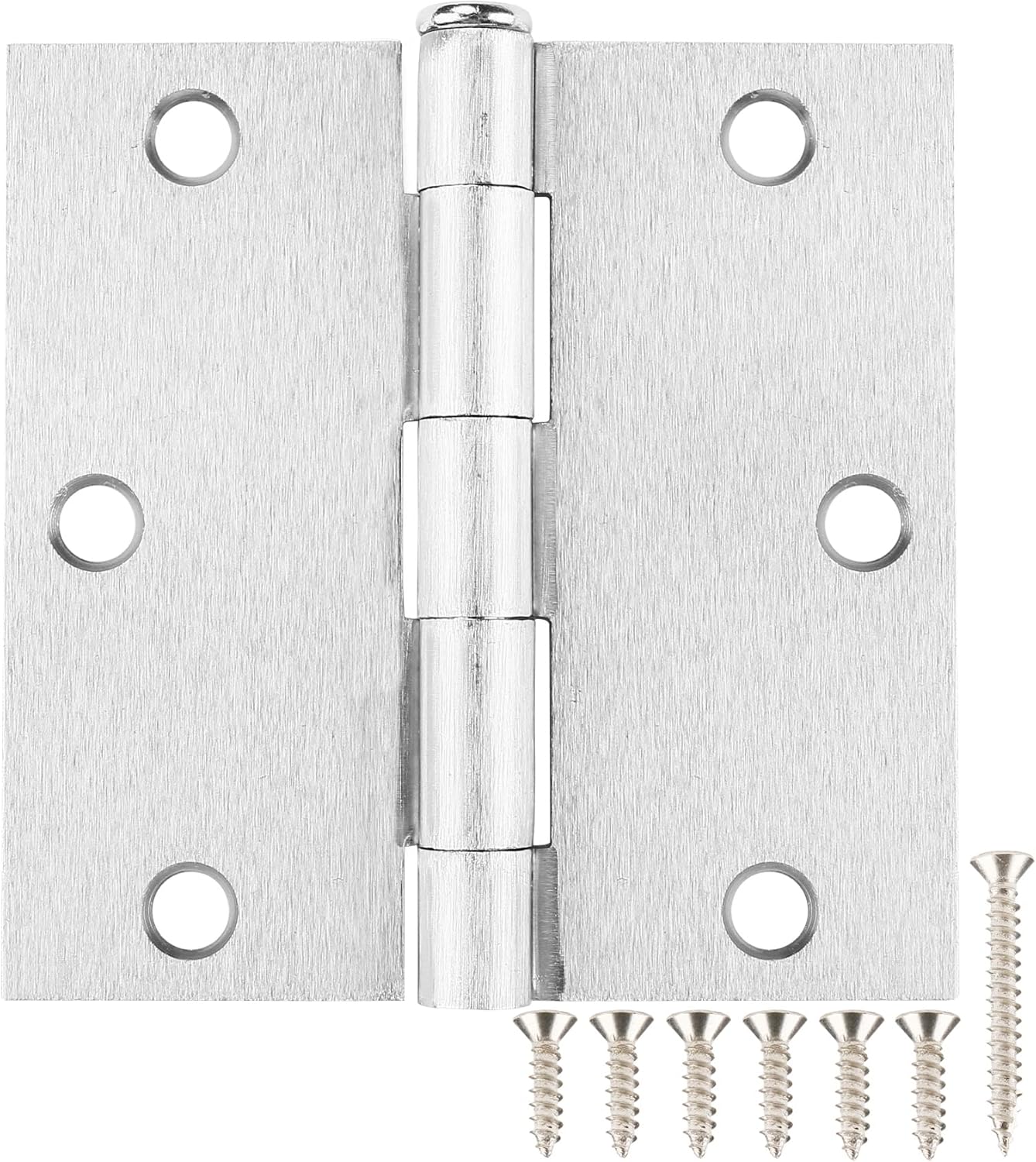 30 Pack Satin Nickel Door Hinges 3.5 x 3.5 Inch for Interiors