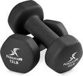 Neoprene Dumbbell Coated 10 lb - Non-Slip Hex Set for Toning