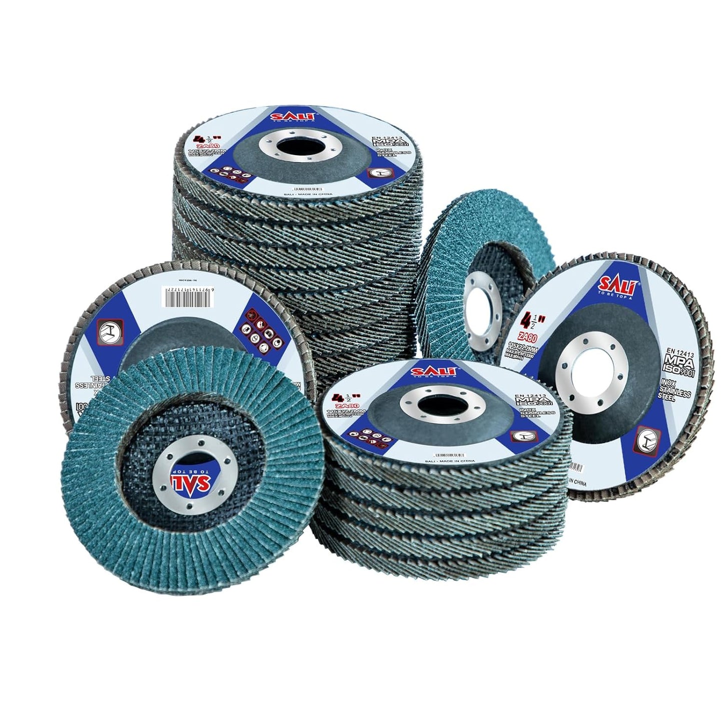 Sali 24 Pack Zirconia Flap Disc 80 Grit for Angle Grinders