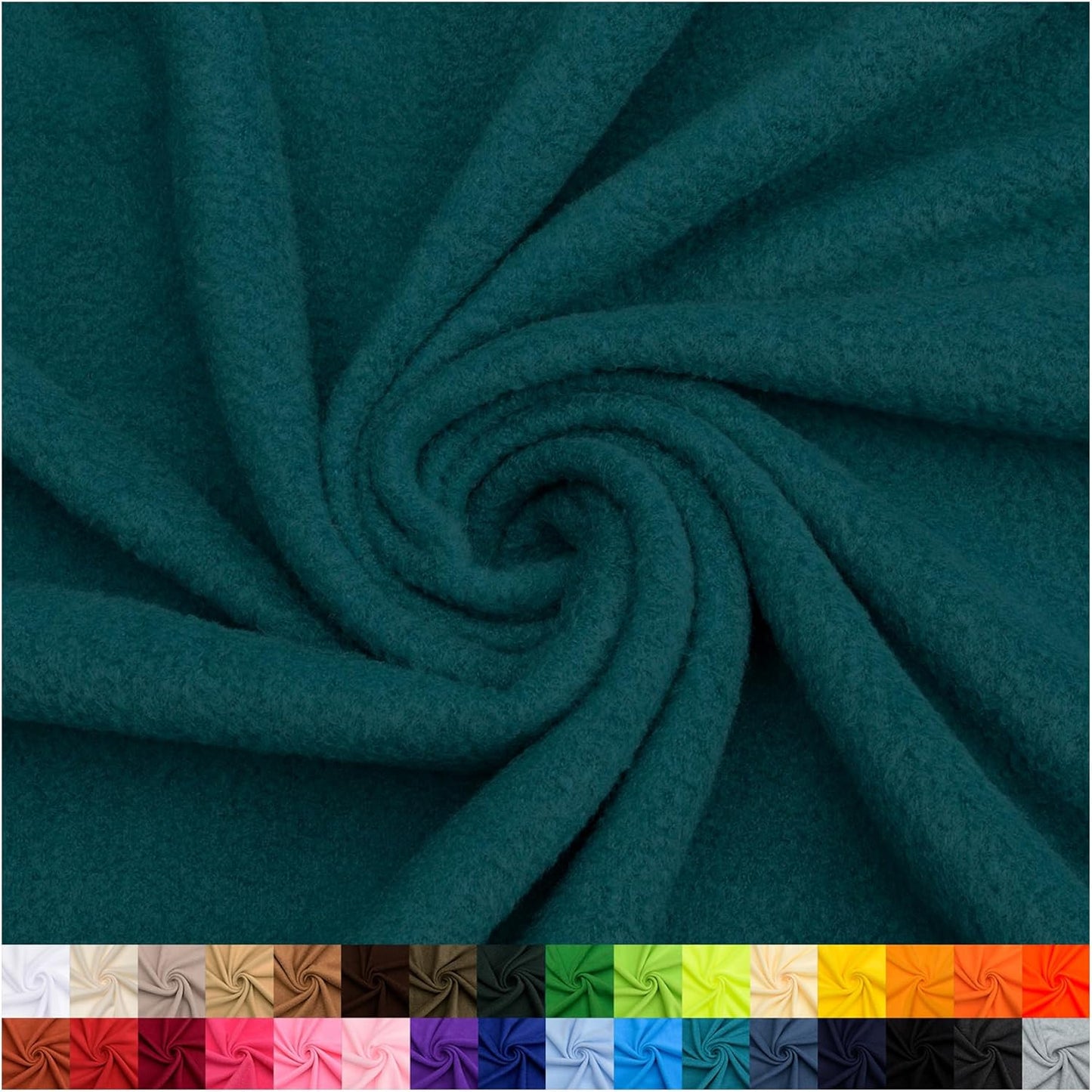 Teal Solid Fleece Fabric - 10 Yards Bolt for Sewing Projects
