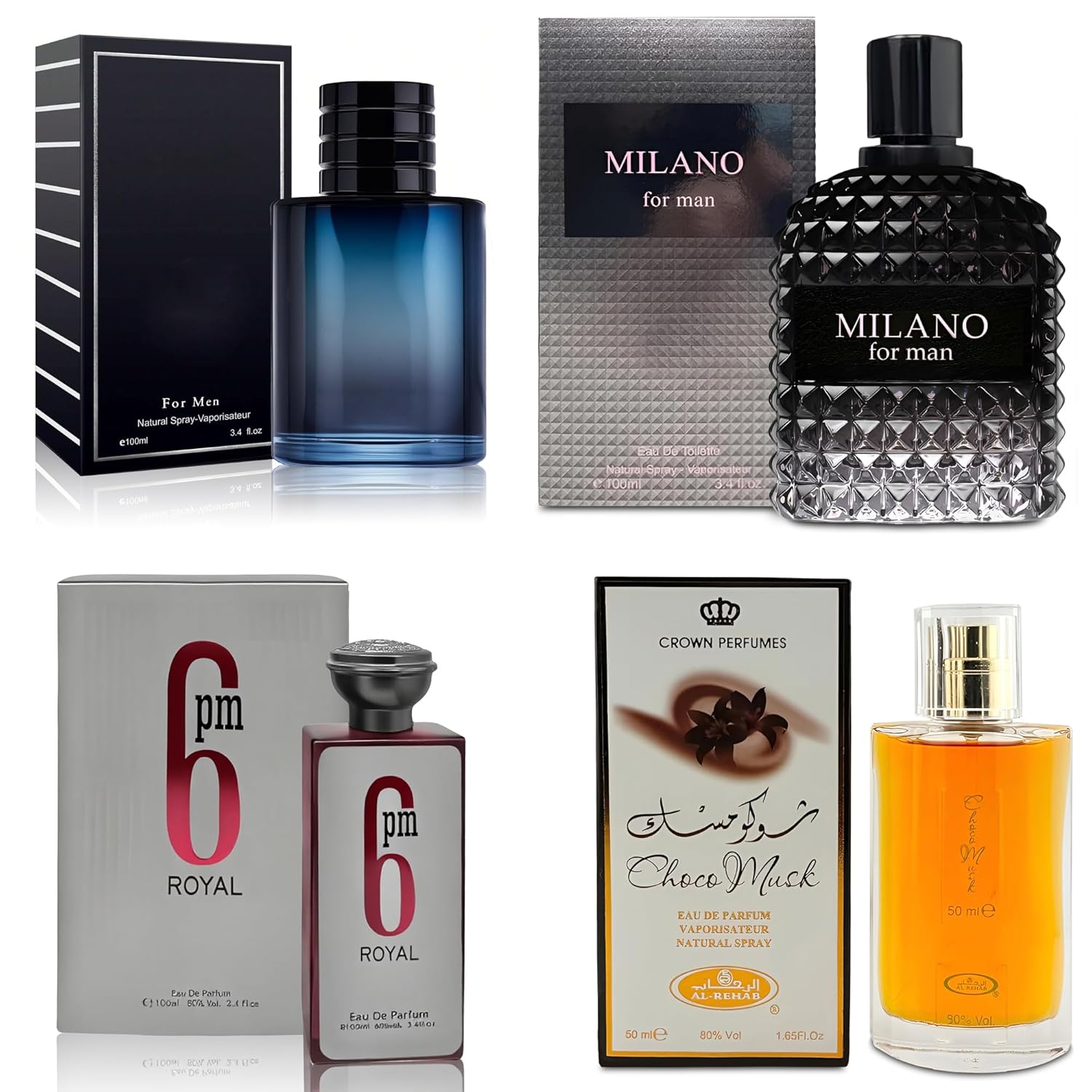 AFLUXE 4-Piece Cologne Set for Men with Woody & Spicy Scents