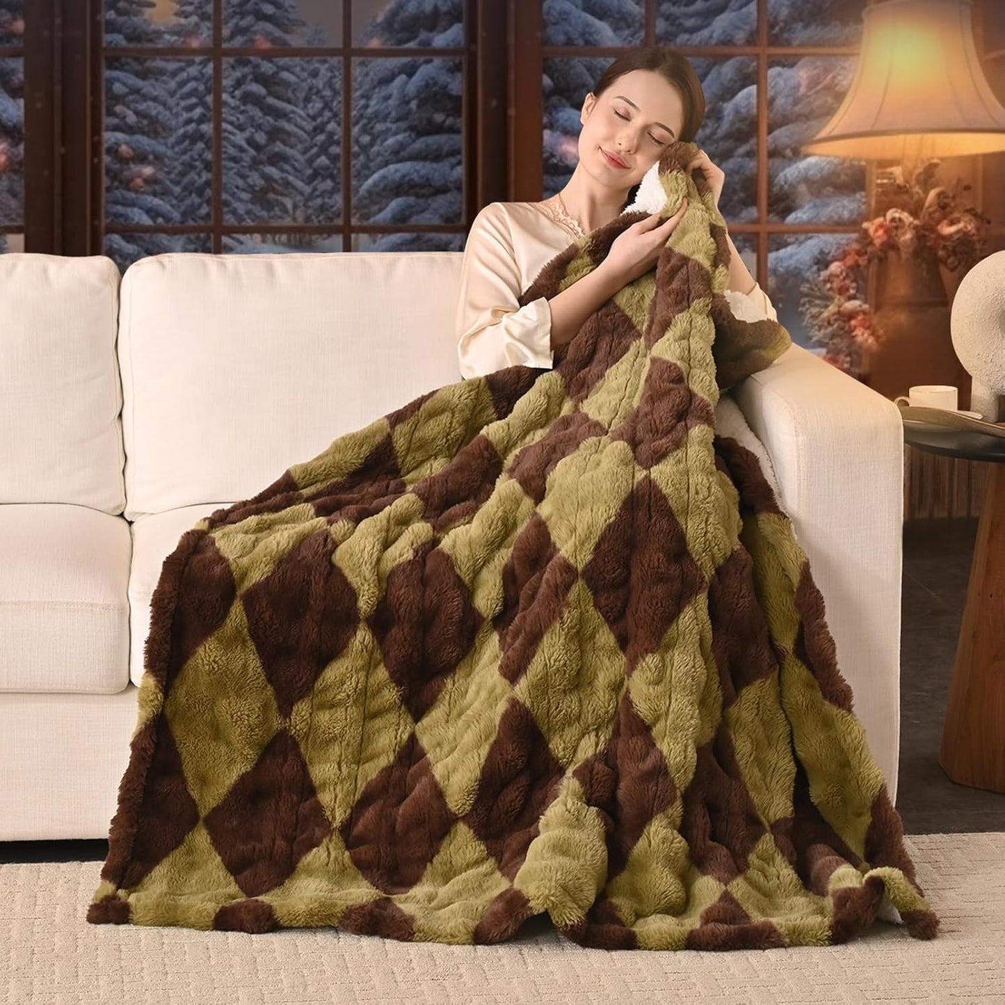 Bearhug Heated Throw Blanket for Cozy Warmth and Style
