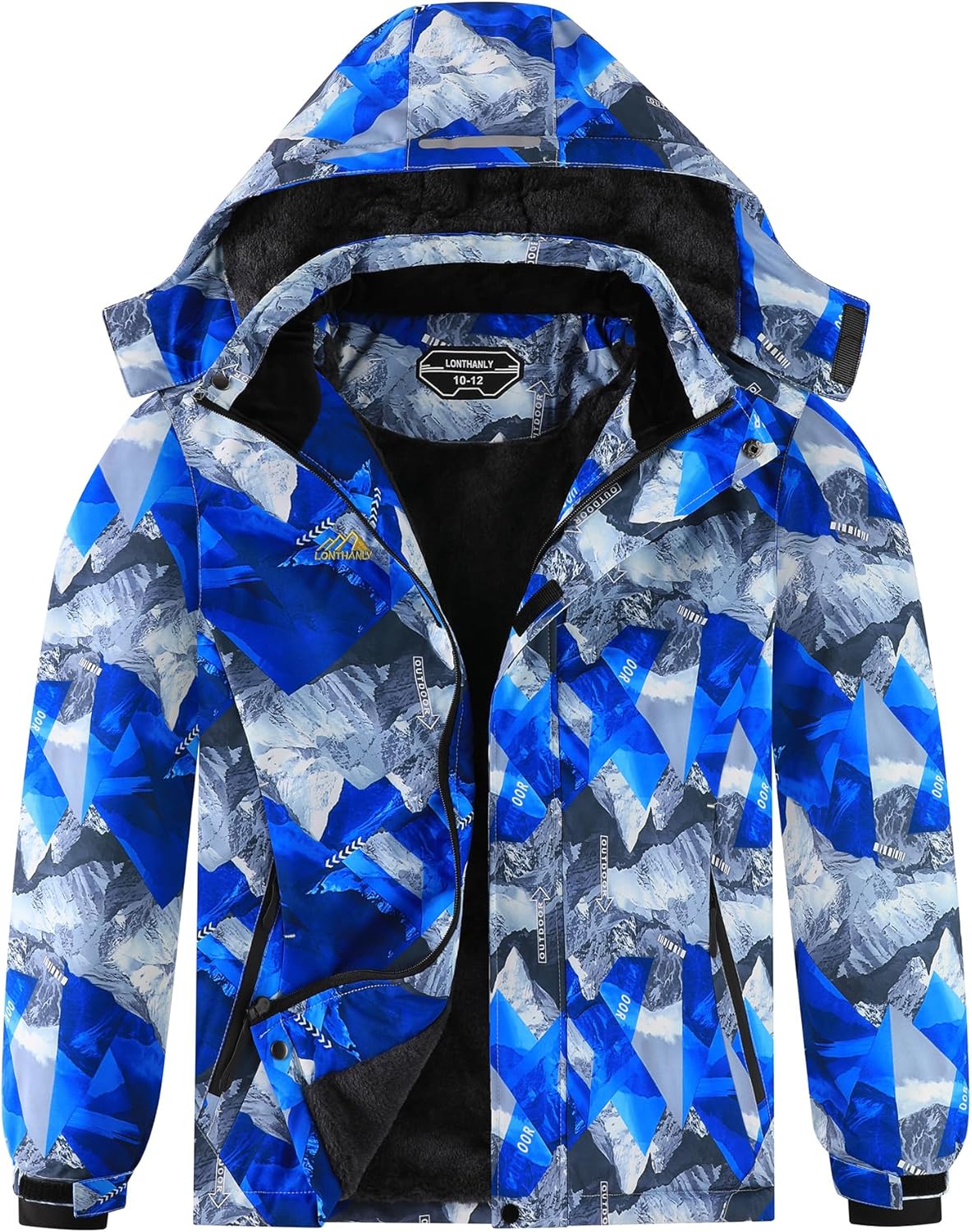 Boy's Waterproof Ski Jacket for Winter Snow Sports Activities