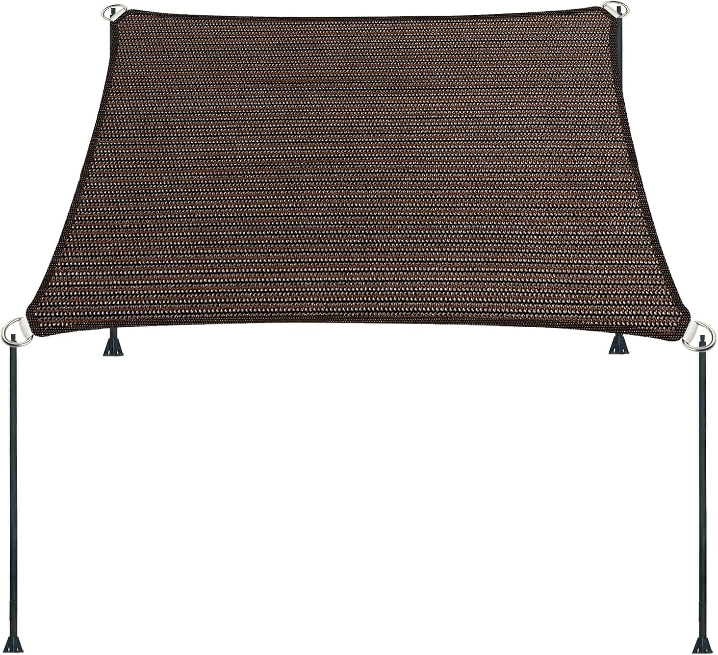 14ft x 21ft Brown Straight Edge Sun Shade Sail for Outdoor Use