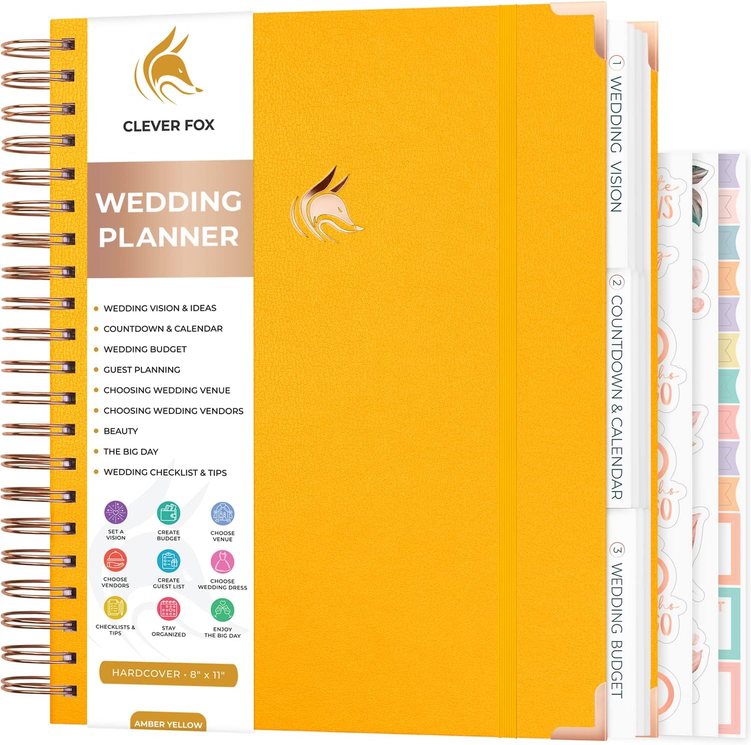Clever Fox Wedding Planner Notebook Organizer for Bride's Day