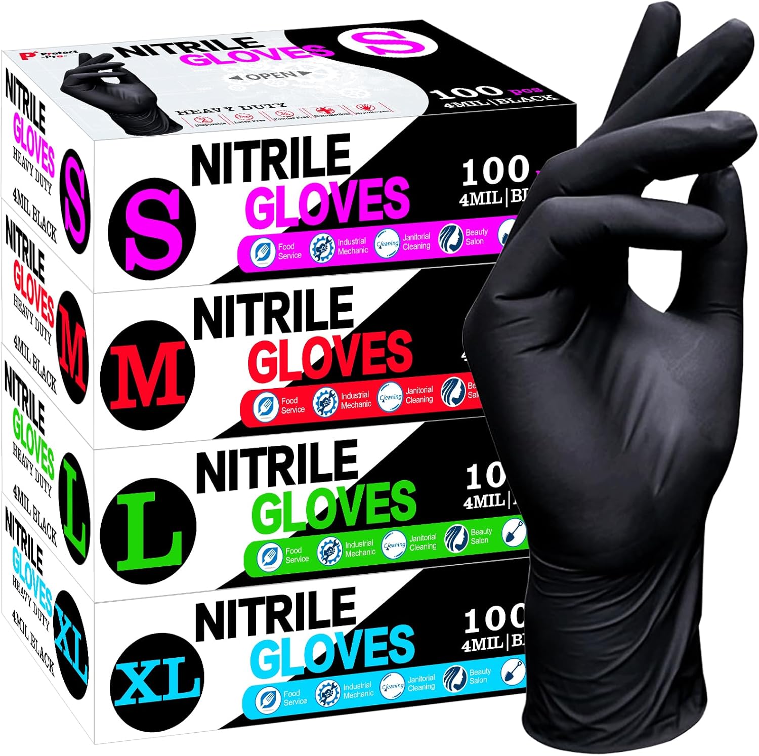 SANYU Nitrile Gloves: Heavy Duty, Food Safe, Disposable