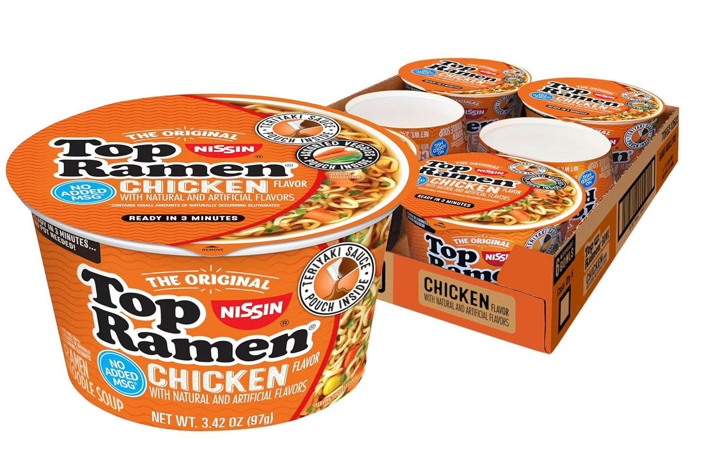 NISSIN Chicken Ramen Bowl x6 - Quick & Delicious!