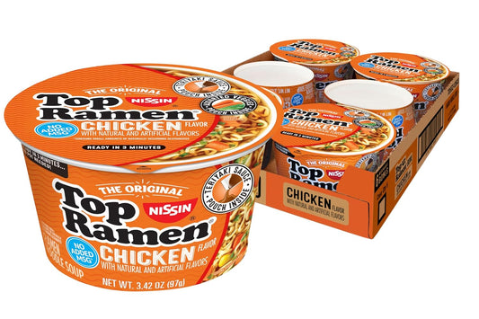NISSIN Chicken Ramen Bowl x6 - Quick & Delicious!
