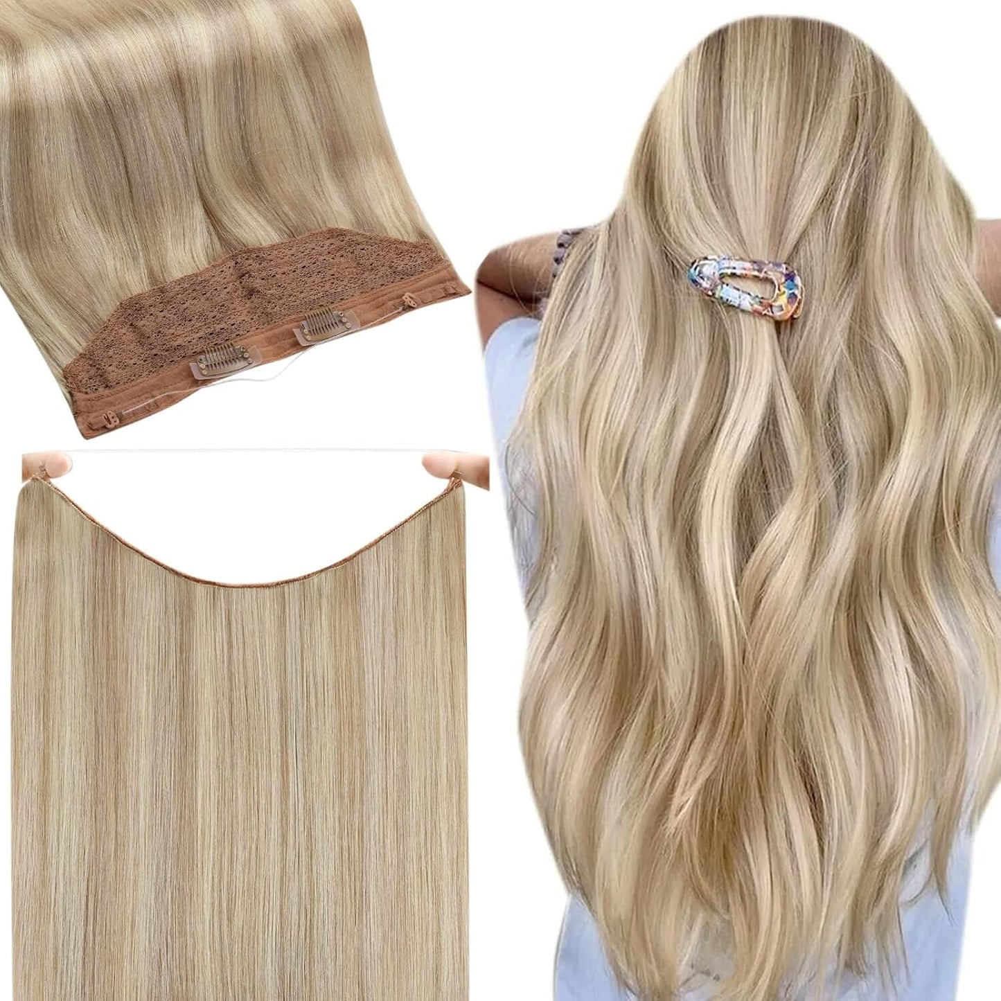 Fshine Invisible Wire Hair Extensions for Effortless Volume