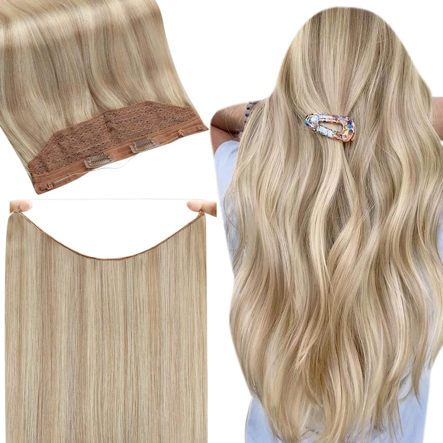 Fshine Invisible Wire Hair Extensions for Effortless Volume
