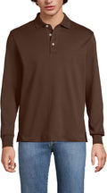 Men's Long Sleeve Supima Cotton Polo Shirt - Soft, Durable Fit