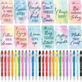 Watercolor Motivational Pens and Pocket Notepads Set - Bulk 96pc