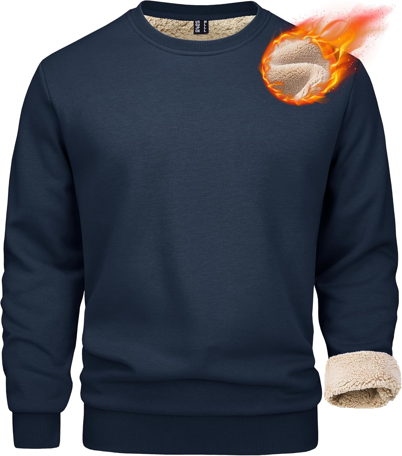 MAGCOMSEN Men's Sherpa Lined Sweatshirts for Ultimate Warmth