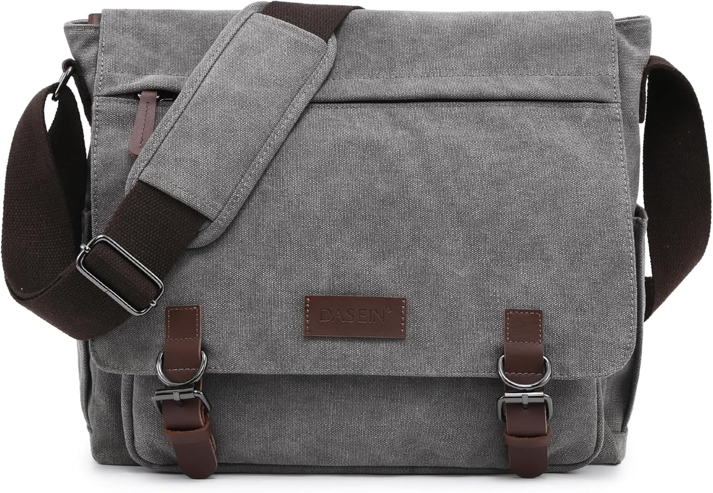 Large Vintage Canvas Messenger Shoulder Bag for 15in Laptop