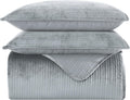 Elegant Comfort Luxury 3-Piece Velvet Corduroy Quilt Set - Cozy