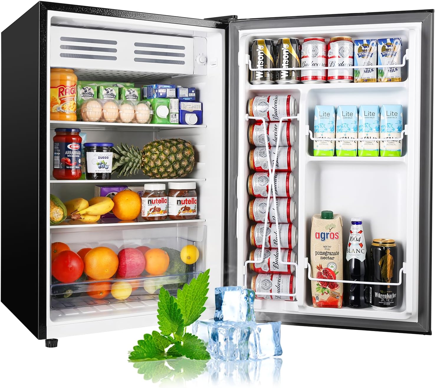 Upstreman 4.5 Cu.Ft Mini Fridge with Freezer for Any Space