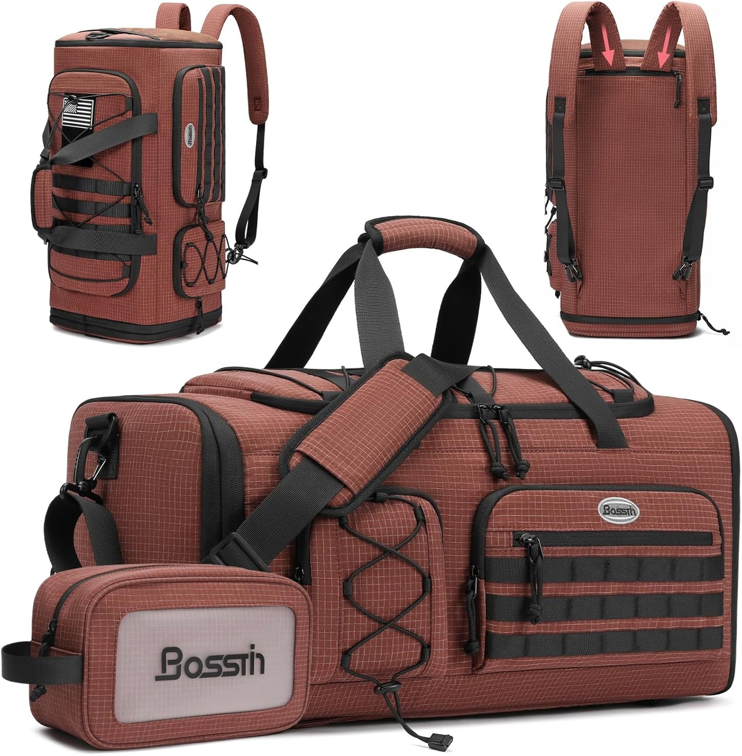 Versatile 45L Travel Duffle Bag with Shoe Compartment for All