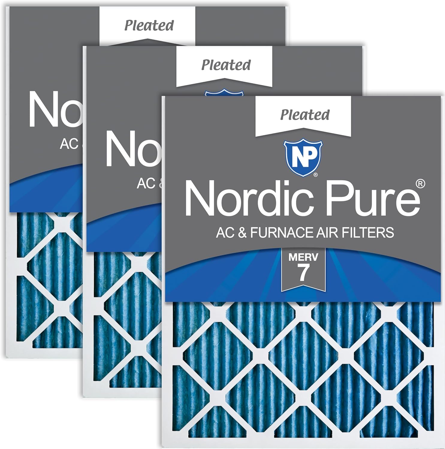 Nordic Pure 14x25x1 Pleated MERV 7 Air Filters for Clean Air