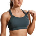 SYROKAN Women's Sports Bra Front Adjustable High Impact Support Stay