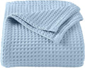 100% Cotton Waffle Weave Queen Bed Blanket - Soft, Breathable Layering