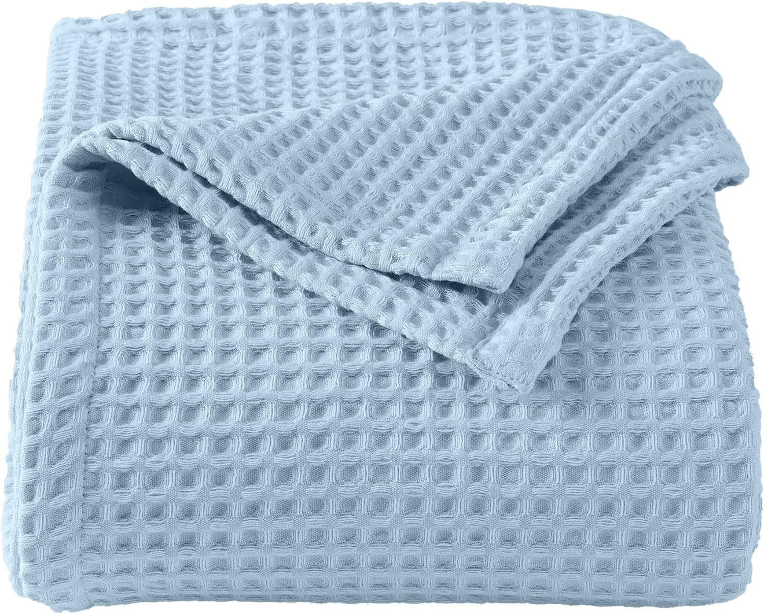 100% Cotton Waffle Weave Queen Bed Blanket for All-Seasons