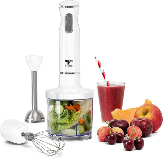 Moss & Stone Hand Blender Set - Powerful 300W for Quick Blending