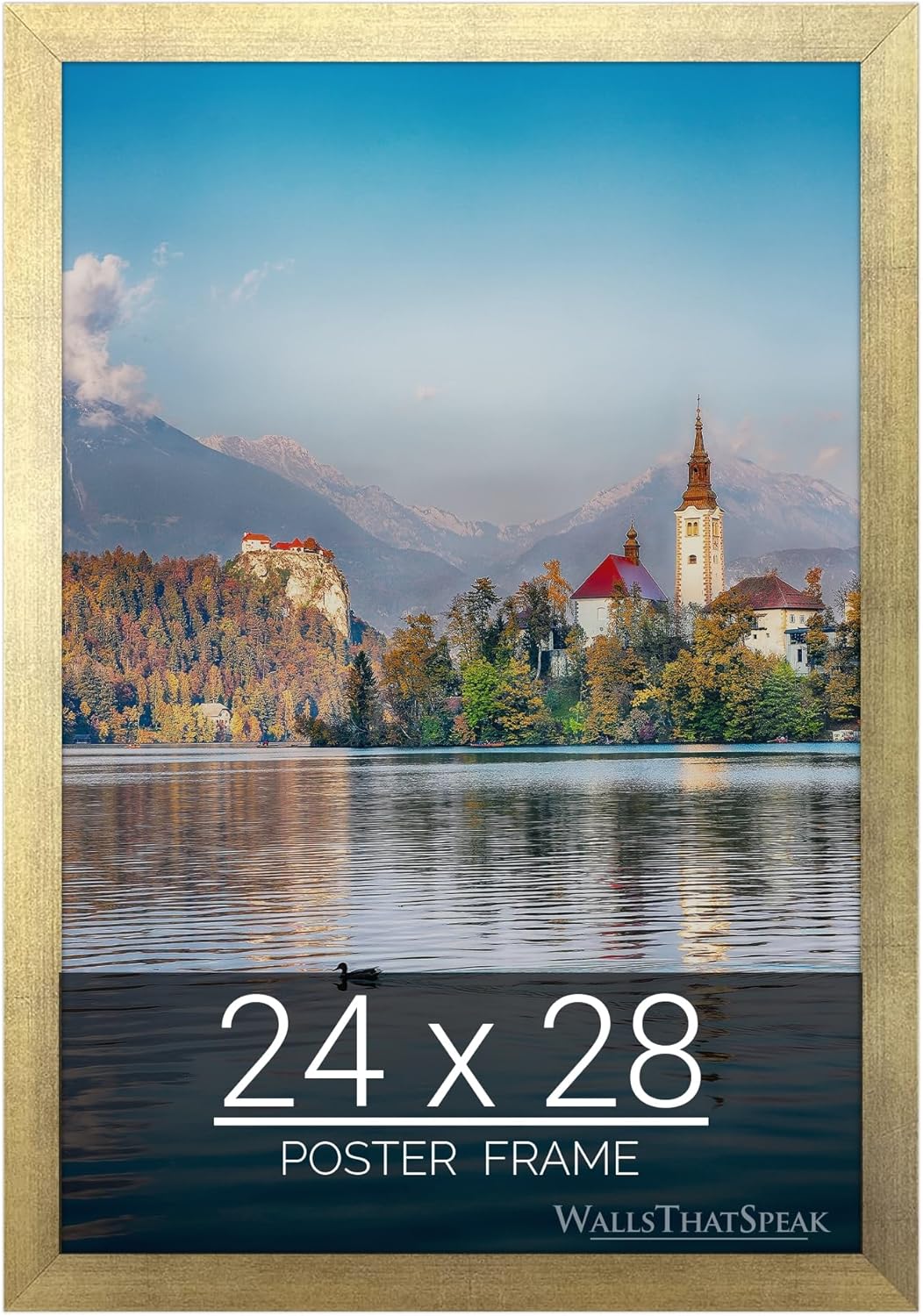 24x28 Gold Picture Frame for Puzzles, Posters, and Photos